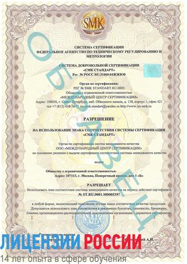 Образец разрешение Терней Сертификат ISO/TS 16949